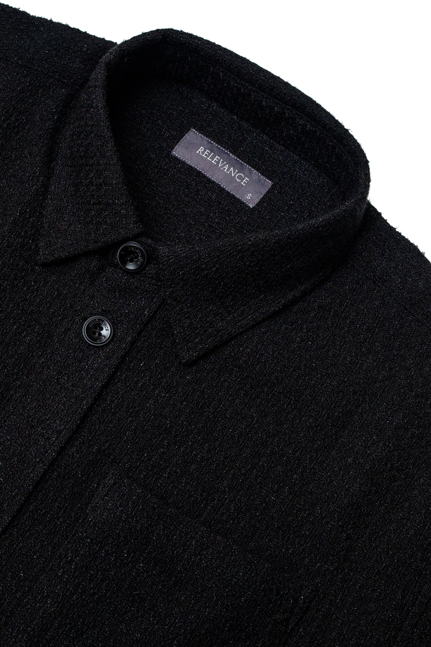 Relaxed Fit Textured Shirt - Black
