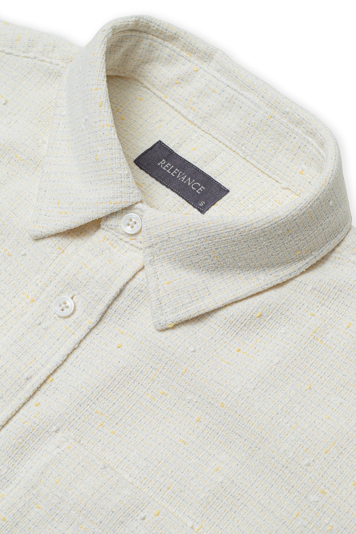 Relaxed Fit Textured Shirt - Off White