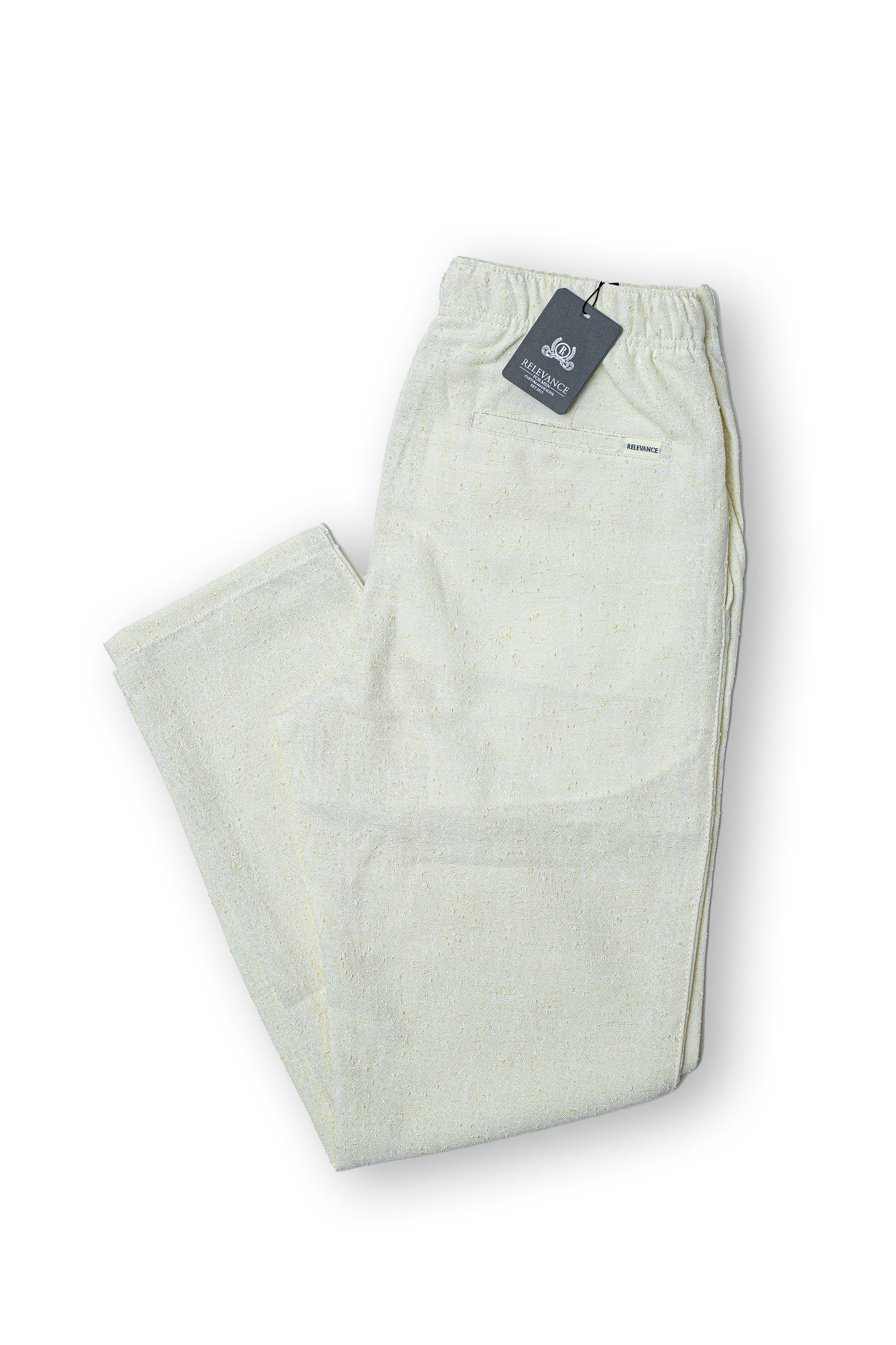 Regular Fit Jacquard Pants - Off White