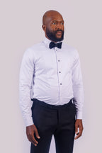 White Stud Tuxedo Shirt