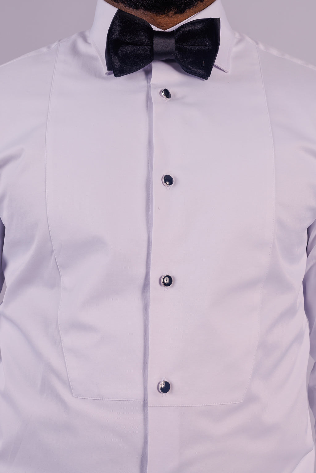 White Stud Tuxedo Shirt