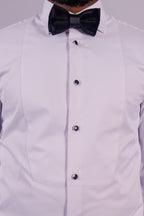White Stud Tuxedo Shirt