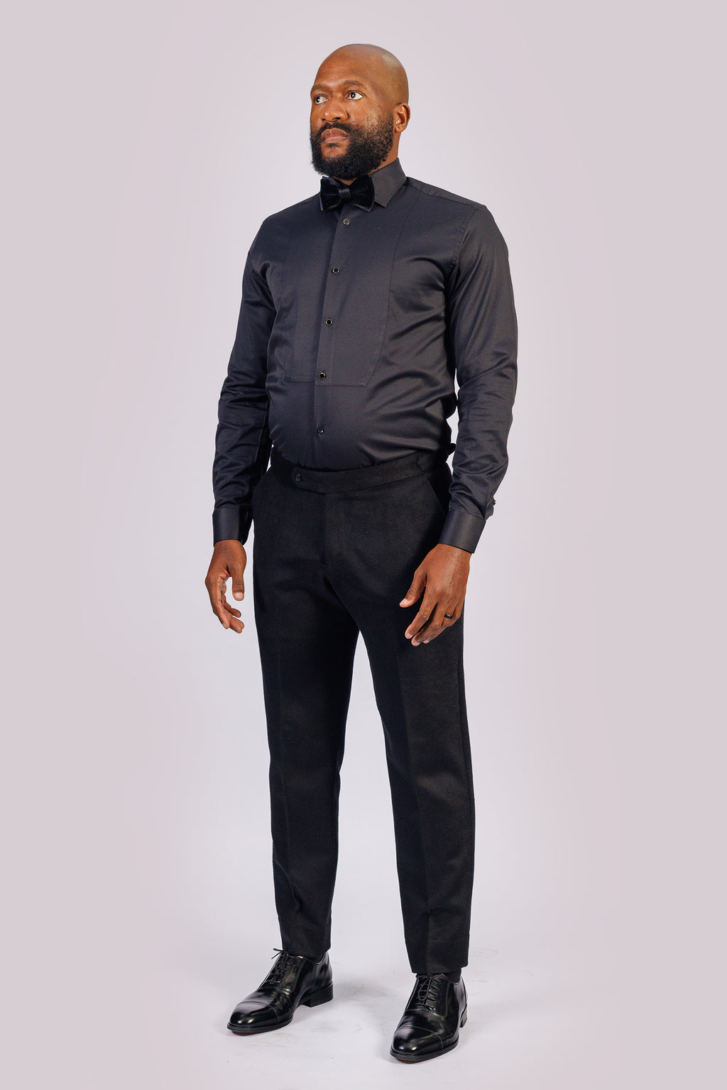 Black Stud Tuxedo Shirt
