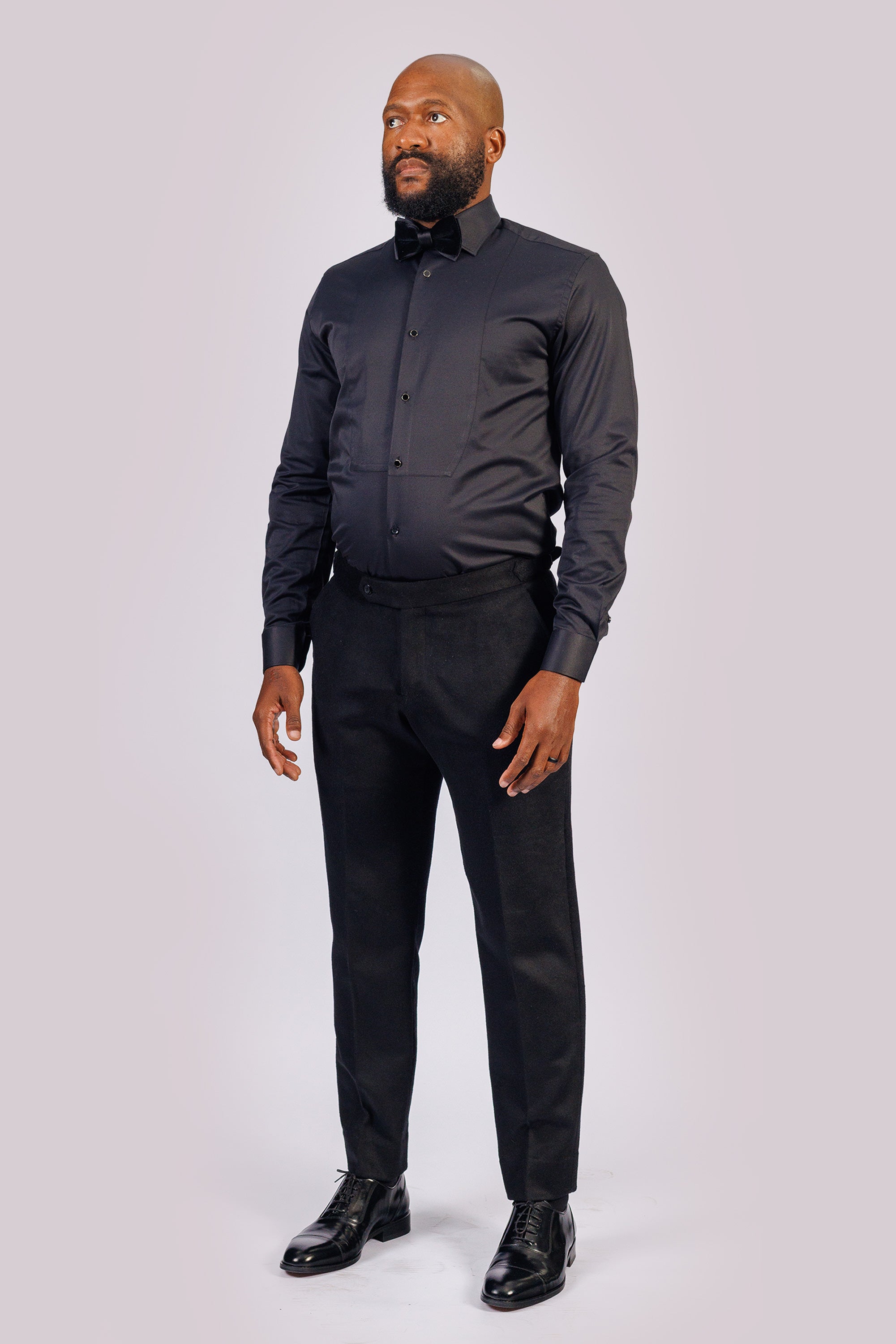 Black Stud Tuxedo Shirt