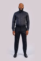 Black Stud Tuxedo Shirt