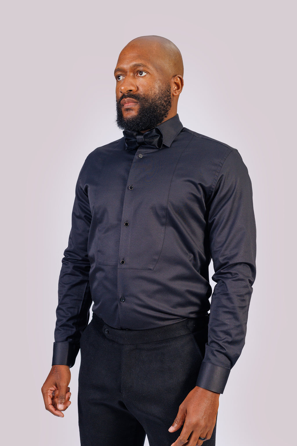 Black Stud Tuxedo Shirt