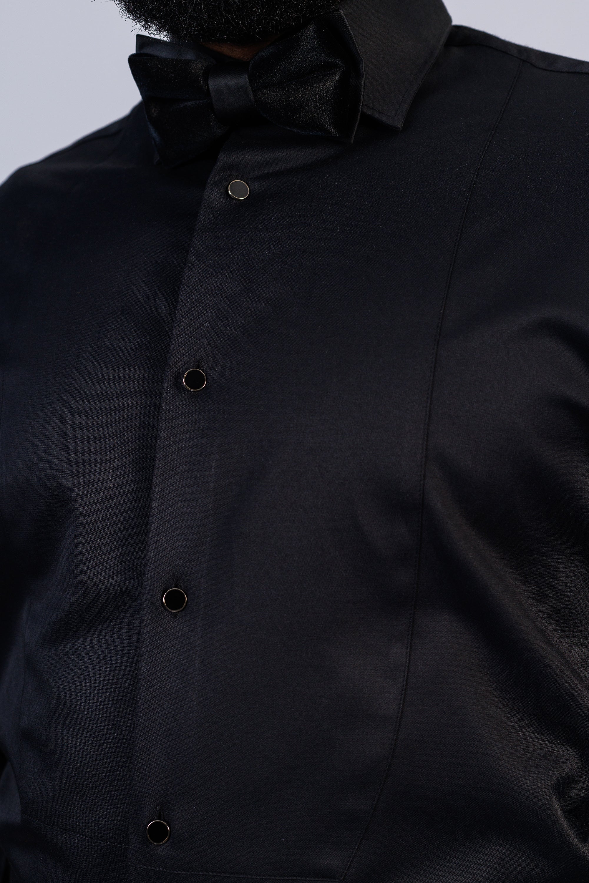 Black Stud Tuxedo Shirt