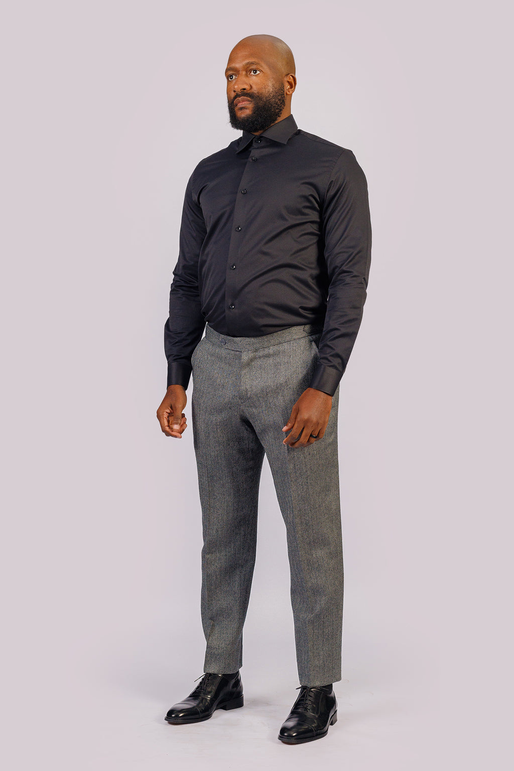 Black Plain Cotton Shirt