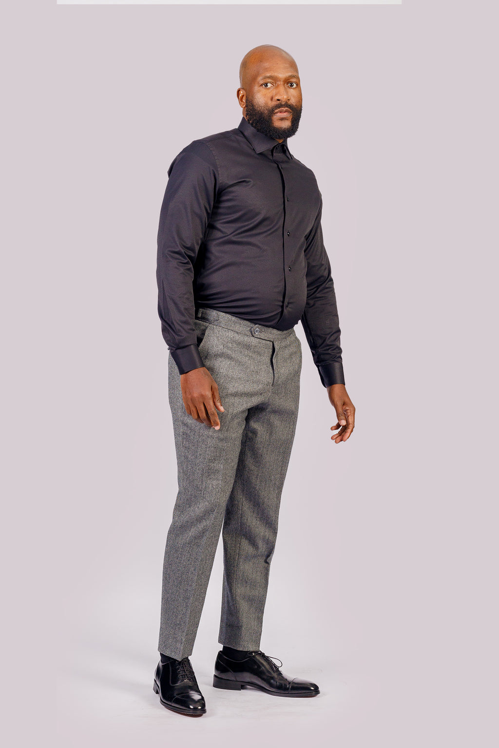 Black Plain Cotton Shirt