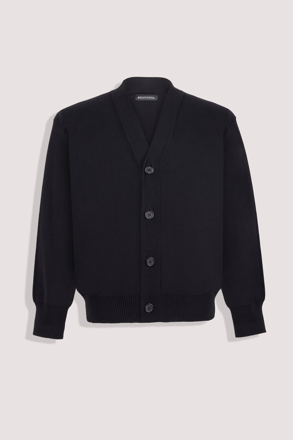 Black Cotton Cardigan