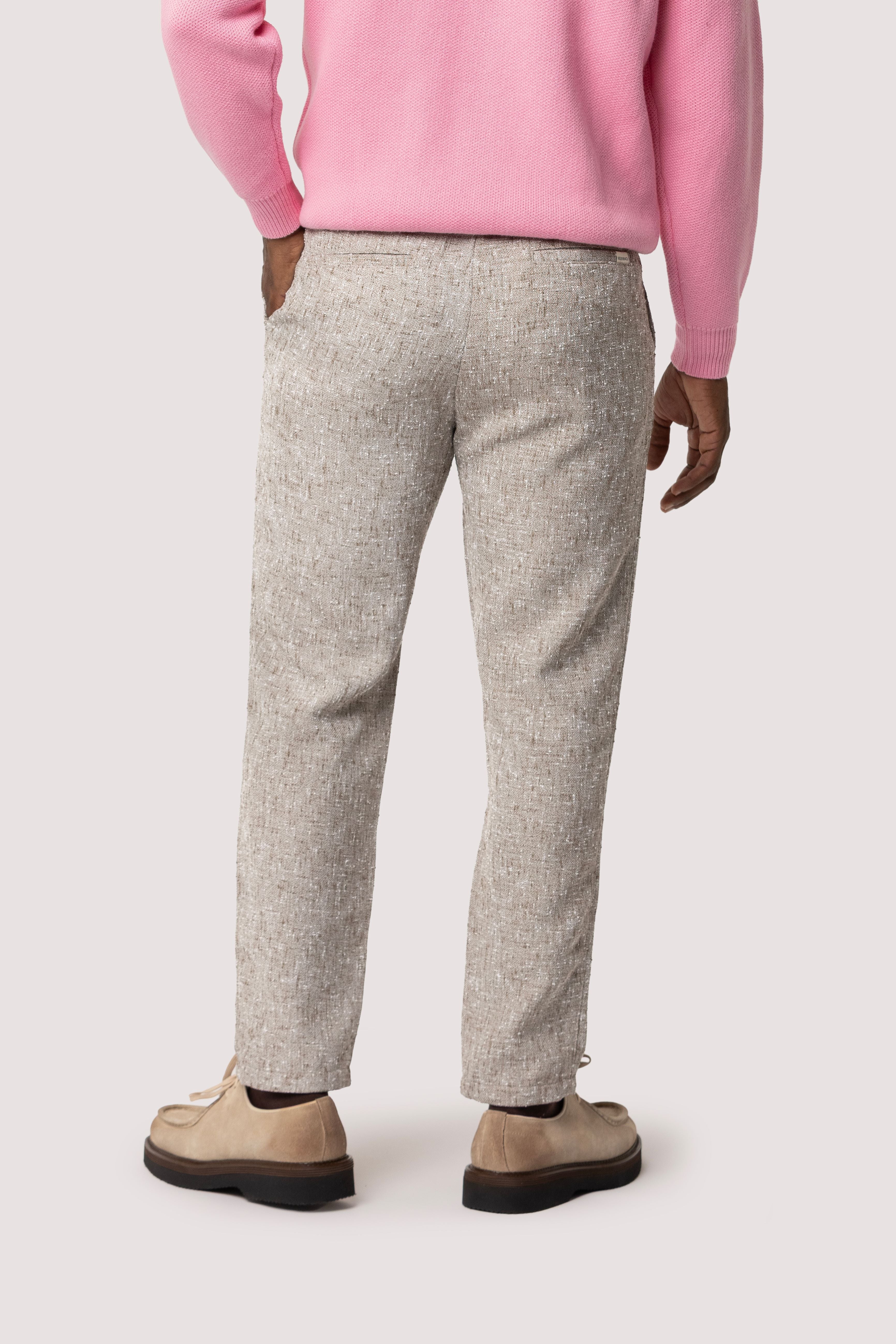 Regular Fit Jacquard Pants - Tortilla