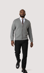 Grey Cotton Cardigan