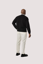 Regular Fit Jacquard Pants - Off White