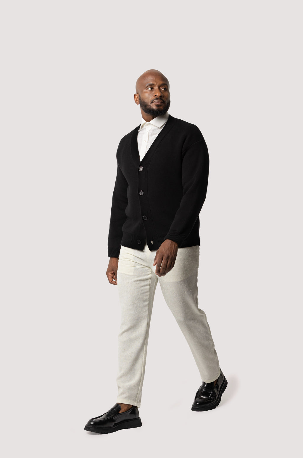 Black Cotton Cardigan