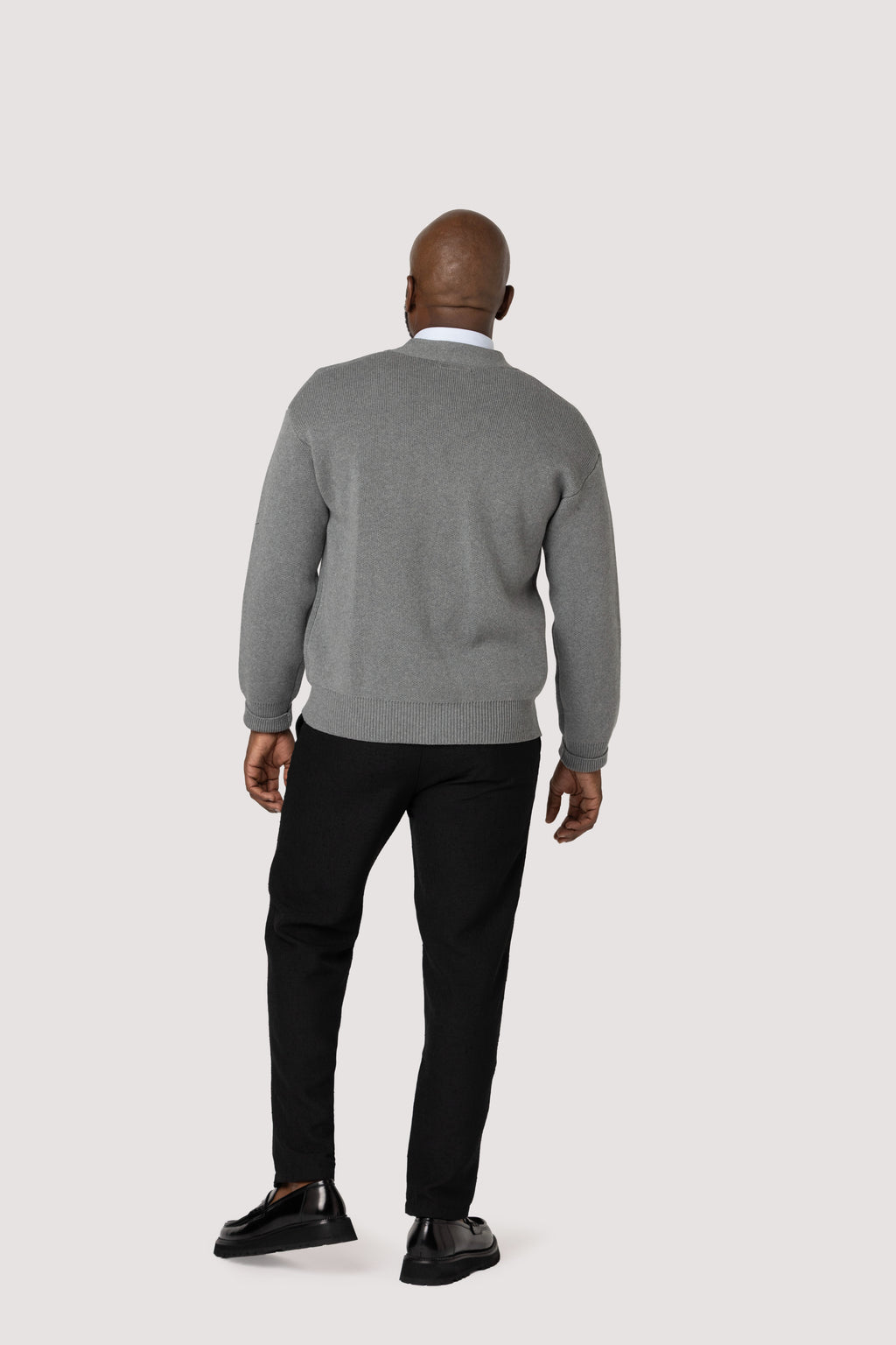 Grey Cotton Cardigan