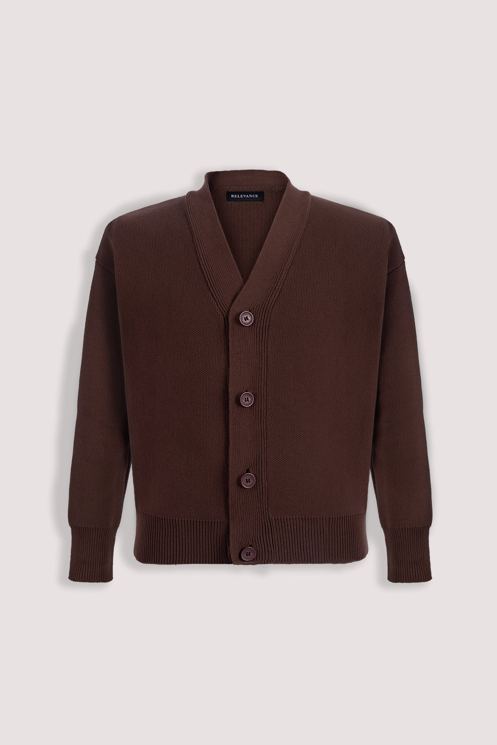 Brown Cotton Cardigan