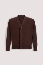 Brown Cotton Cardigan