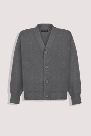 Grey Cotton Cardigan