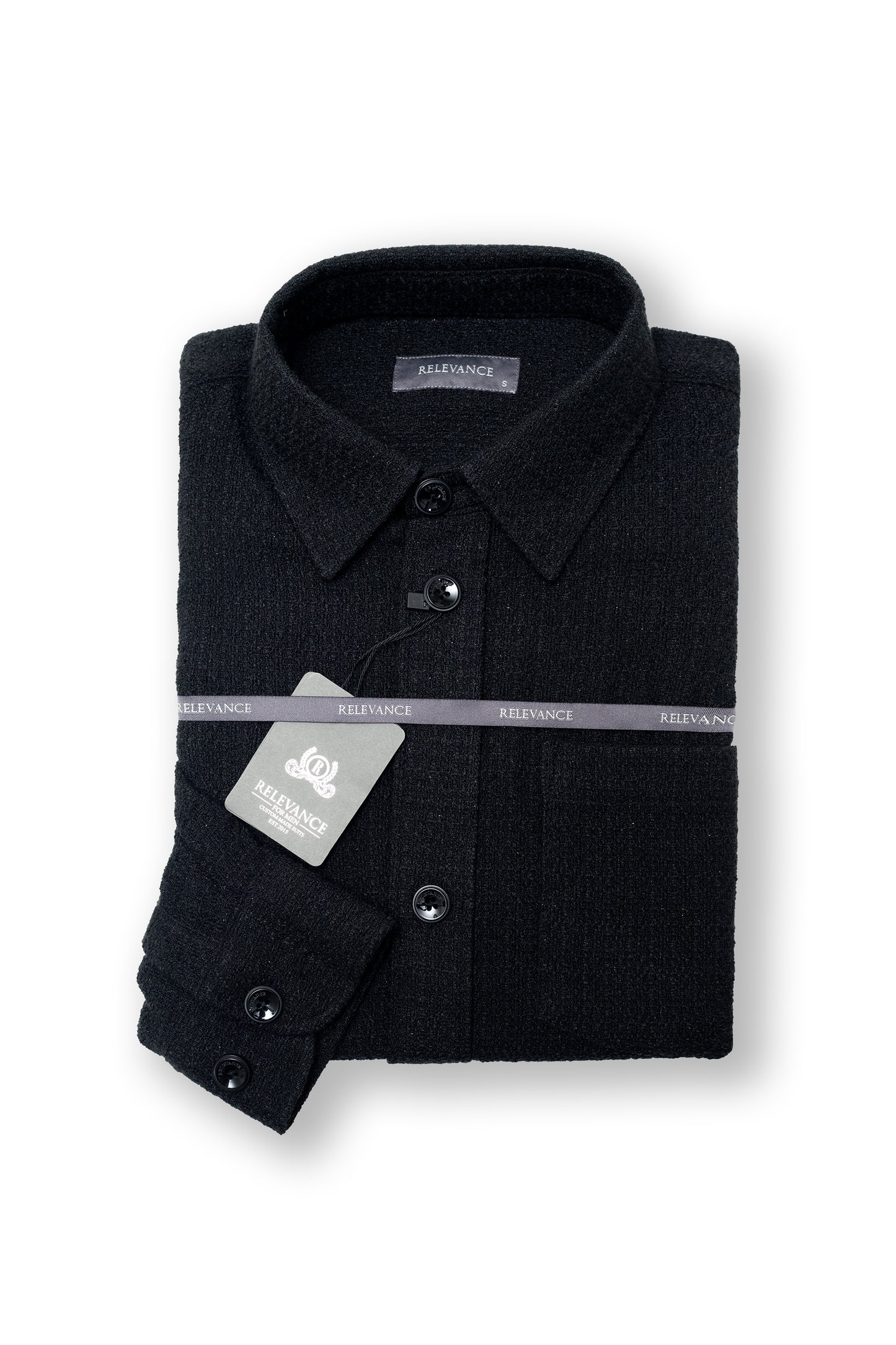 Relaxed Fit Textured Shirt - Black