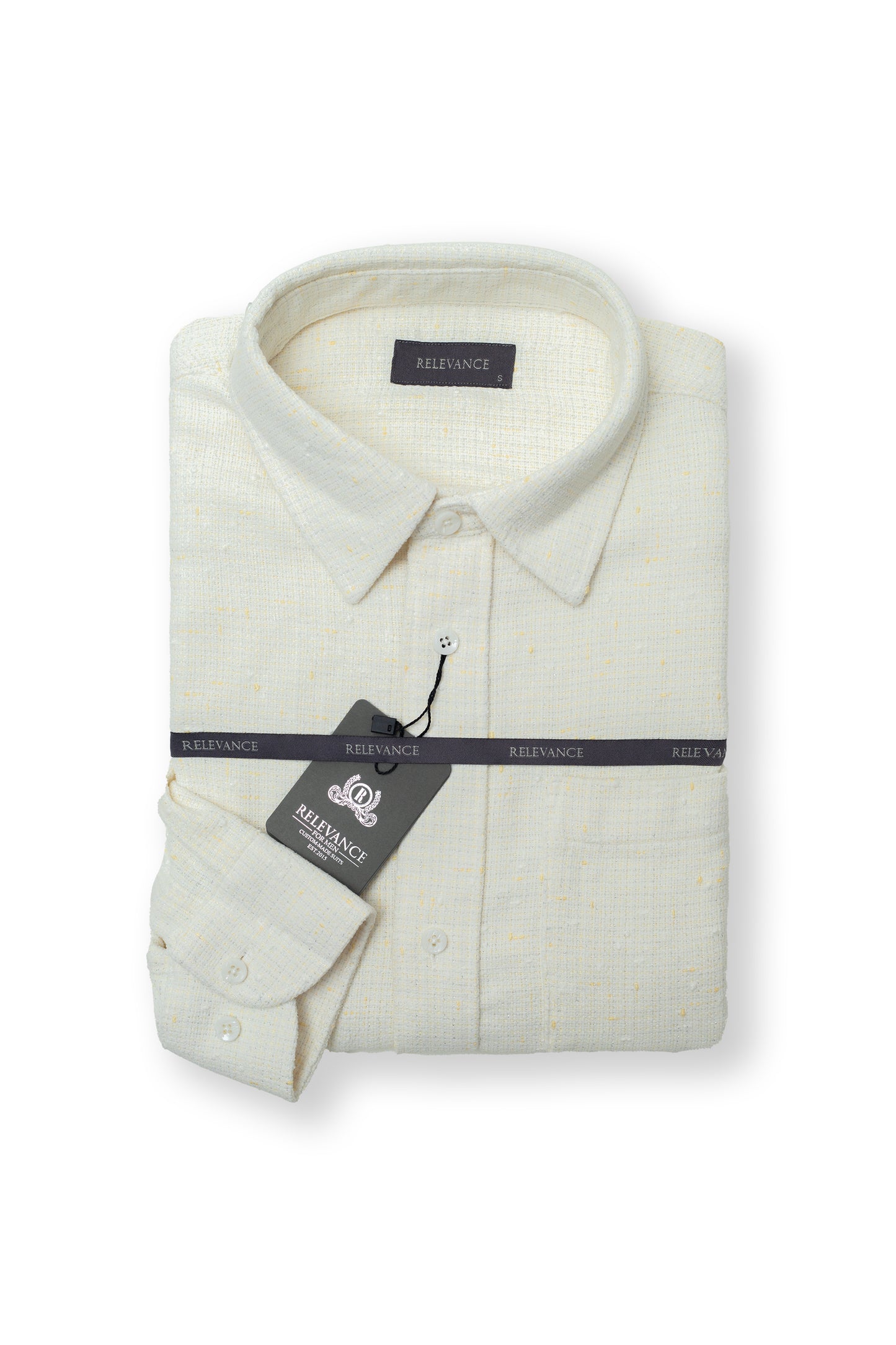 Relaxed Fit Textured Shirt - Off White