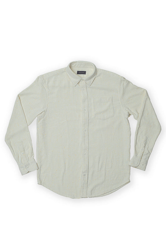 Relaxed Fit Textured Shirt - Off White