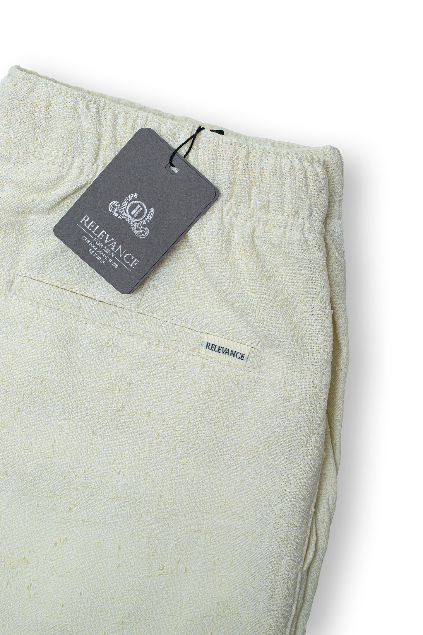 Regular Fit Jacquard Pants - Off White