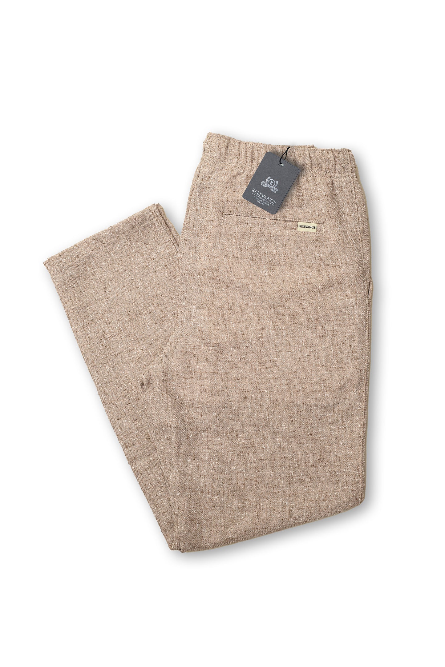 Regular Fit Jacquard Pants - Latte