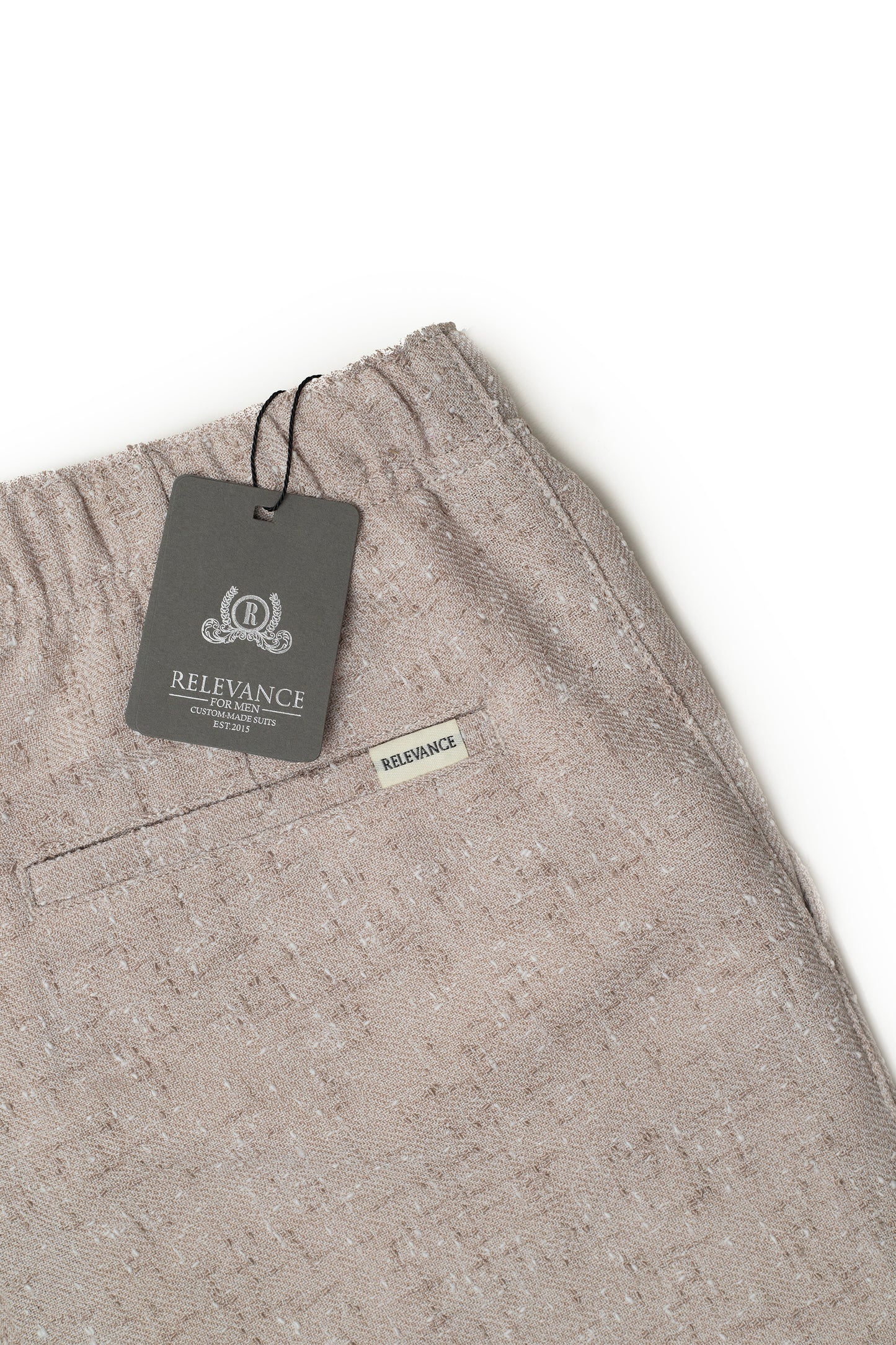 Regular Fit Jacquard Pants - Latte