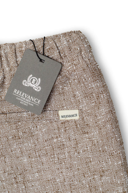 Regular Fit Jacquard Pants - Tortilla