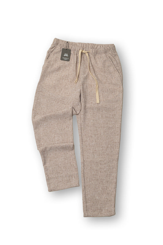 Regular Fit Jacquard Pants - Latte