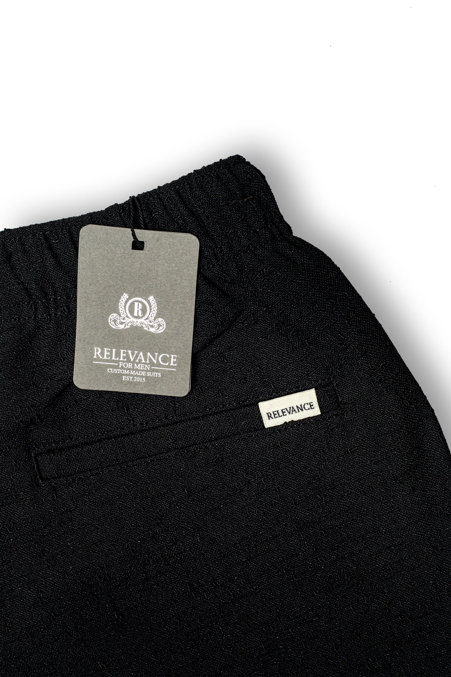 Regular Fit Jacquard Pants - Black
