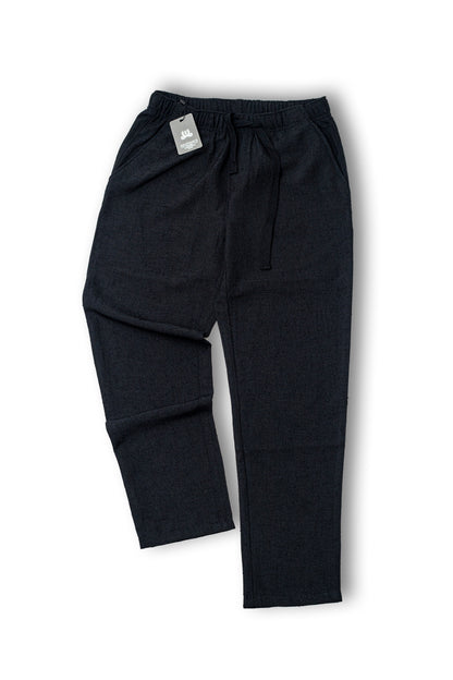Regular Fit Jacquard Pants - Black