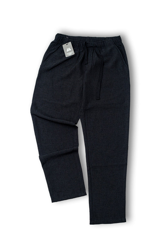 Regular Fit Jacquard Pants - Black