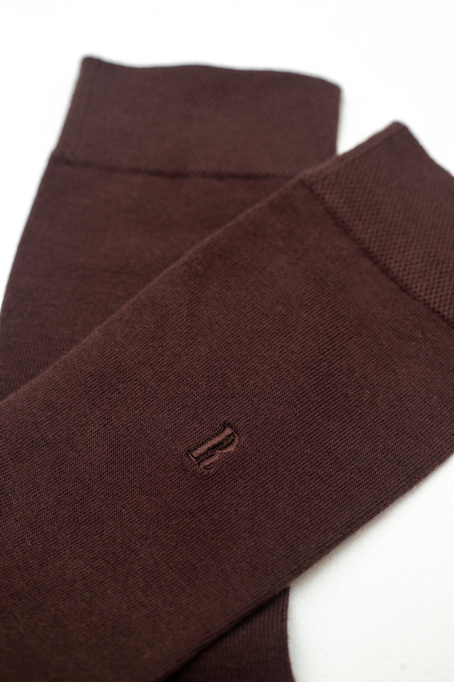 Mercerised Cotton Socks - Dark Brown