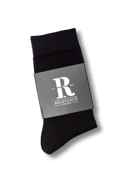 Mercerised Cotton Socks - Black