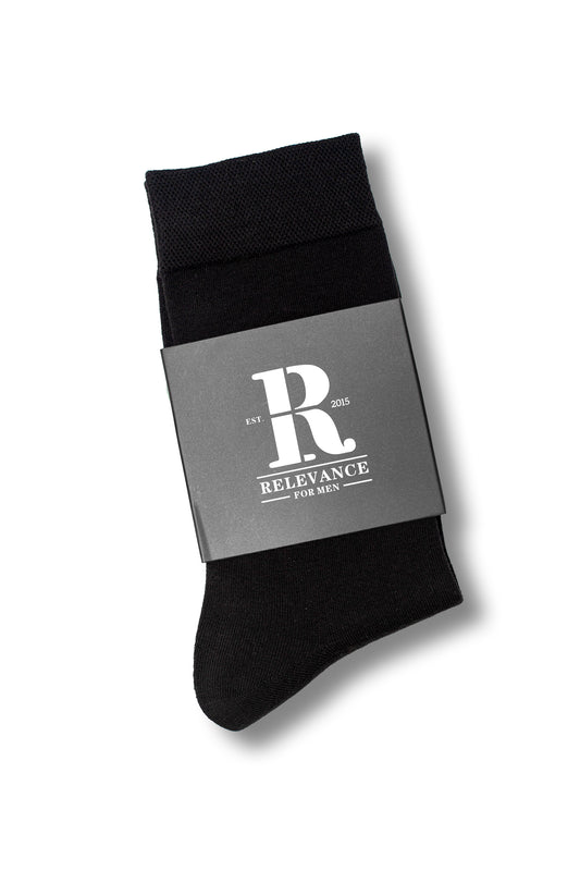 Mercerised Cotton Socks - Black