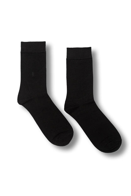 Mercerised Cotton Socks - Black