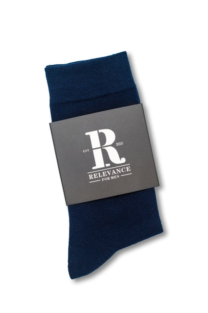 Mercerised Cotton Socks - Dark Navy