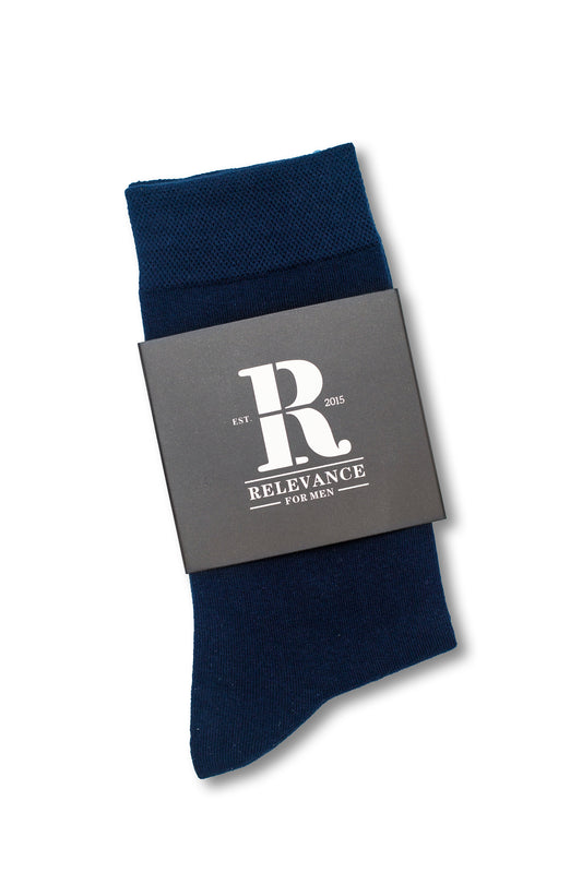 Mercerised Cotton Socks - Dark Navy