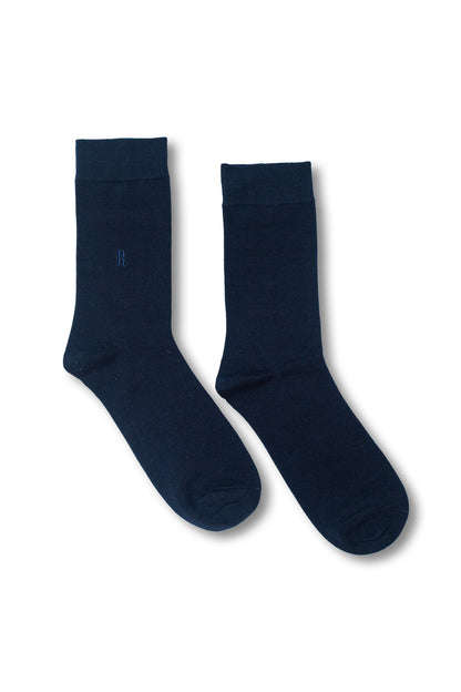 Mercerised Cotton Socks - Dark Navy