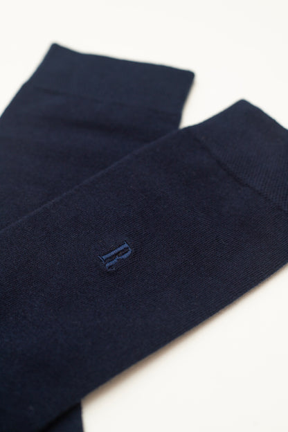 Mercerised Cotton Socks - Dark Navy