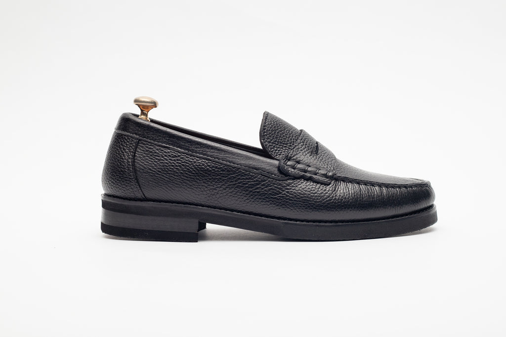 Calf Skin Black Penny Loafer