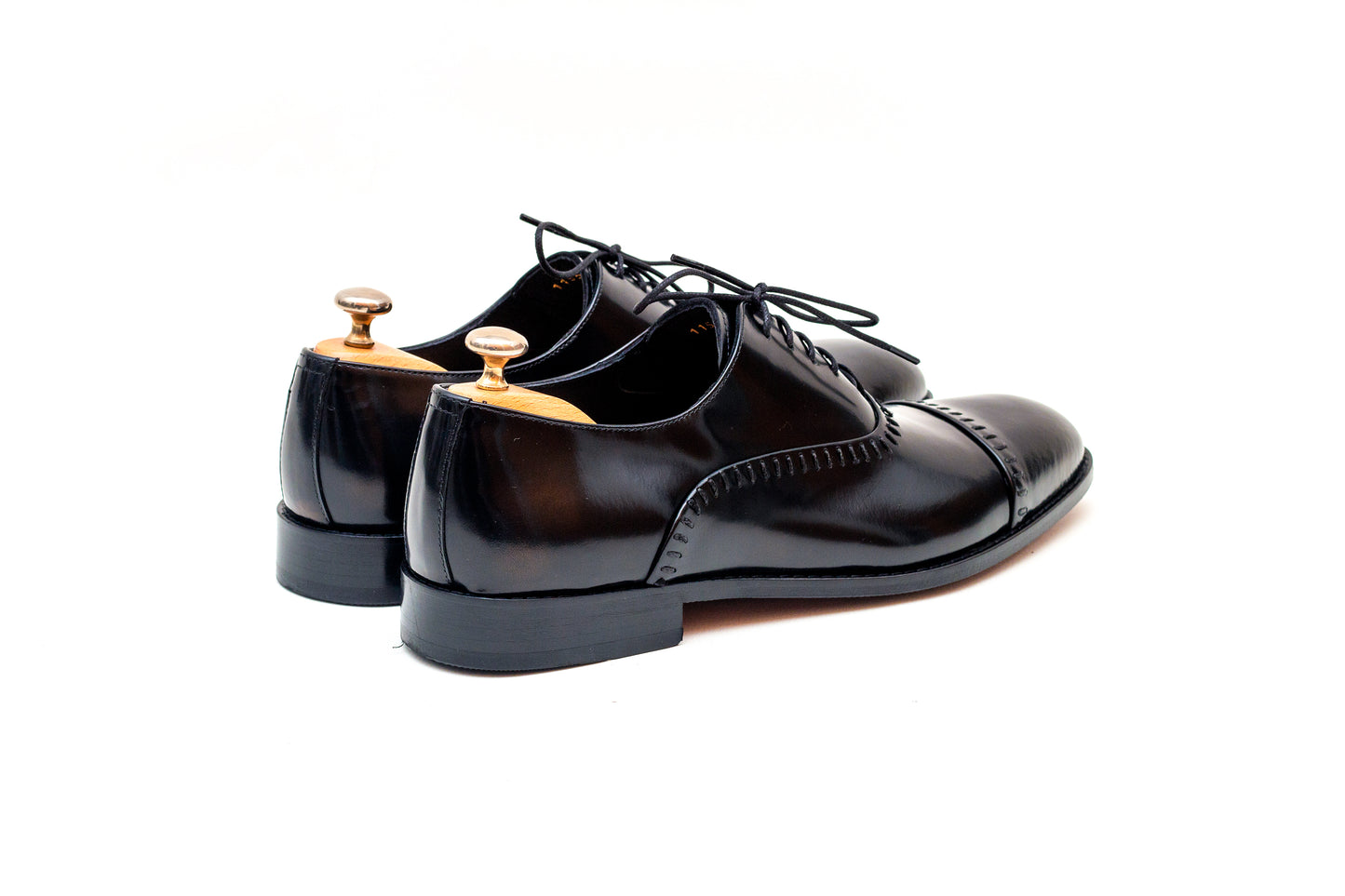 Milan Oxford Black Lace up Shoe