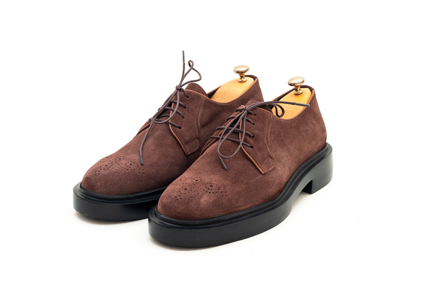 Capri Suede Brown Derby Shoe