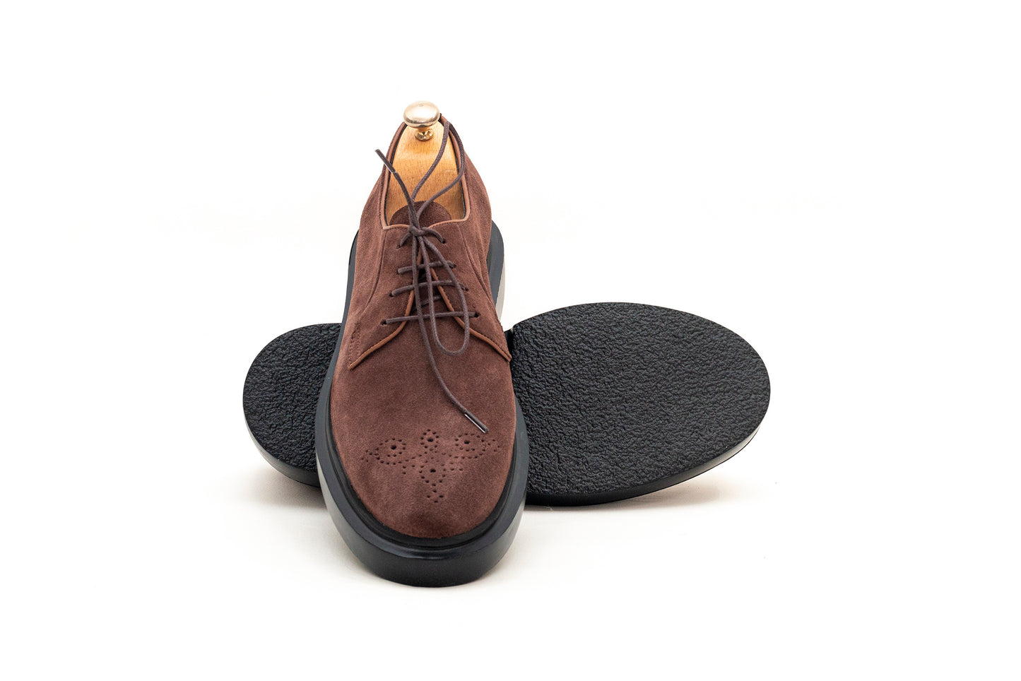 Capri Suede Brown Derby Shoe