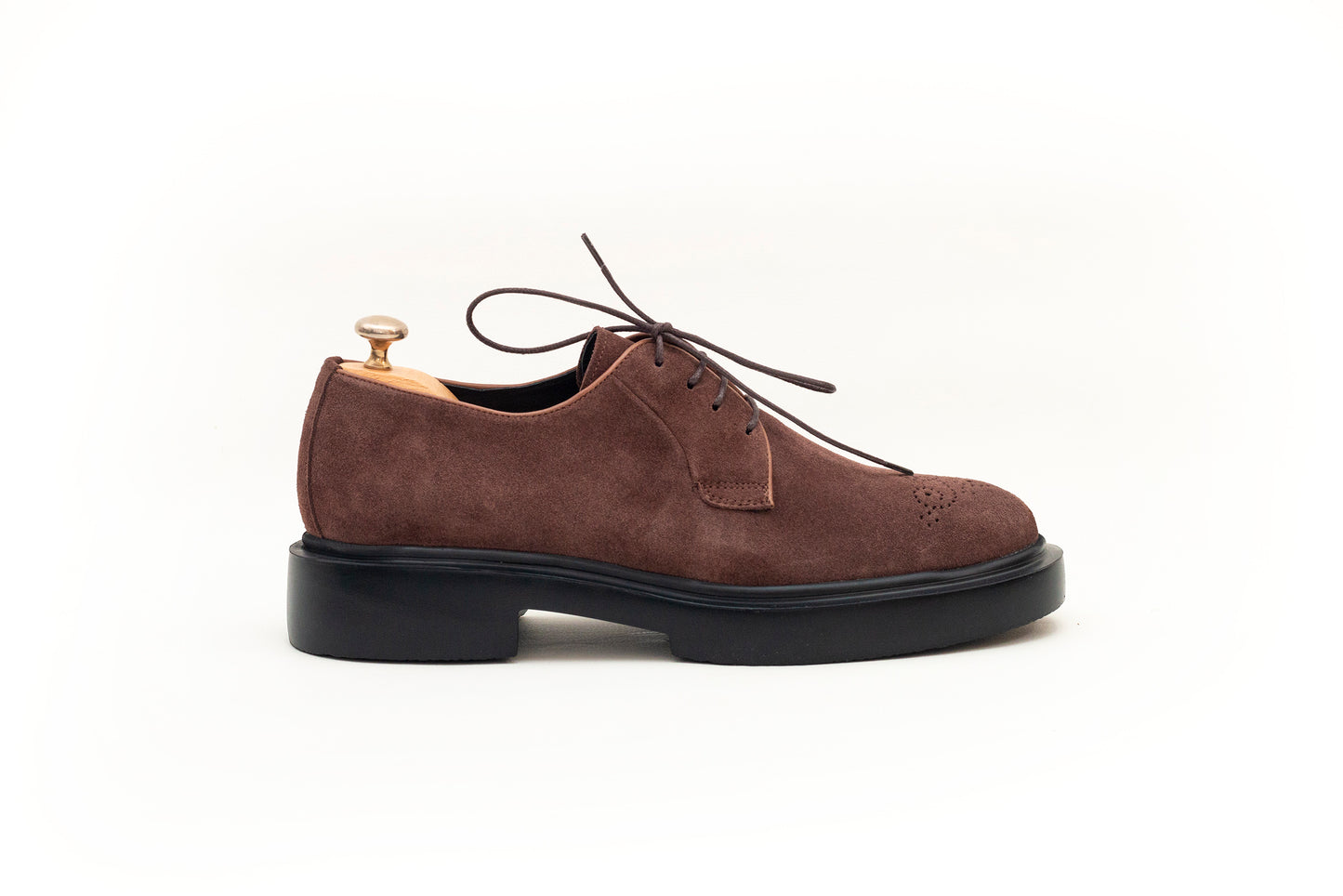 Capri Suede Brown Derby Shoe