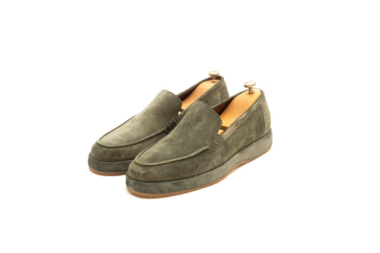 Mumbai Suede Green Loafer