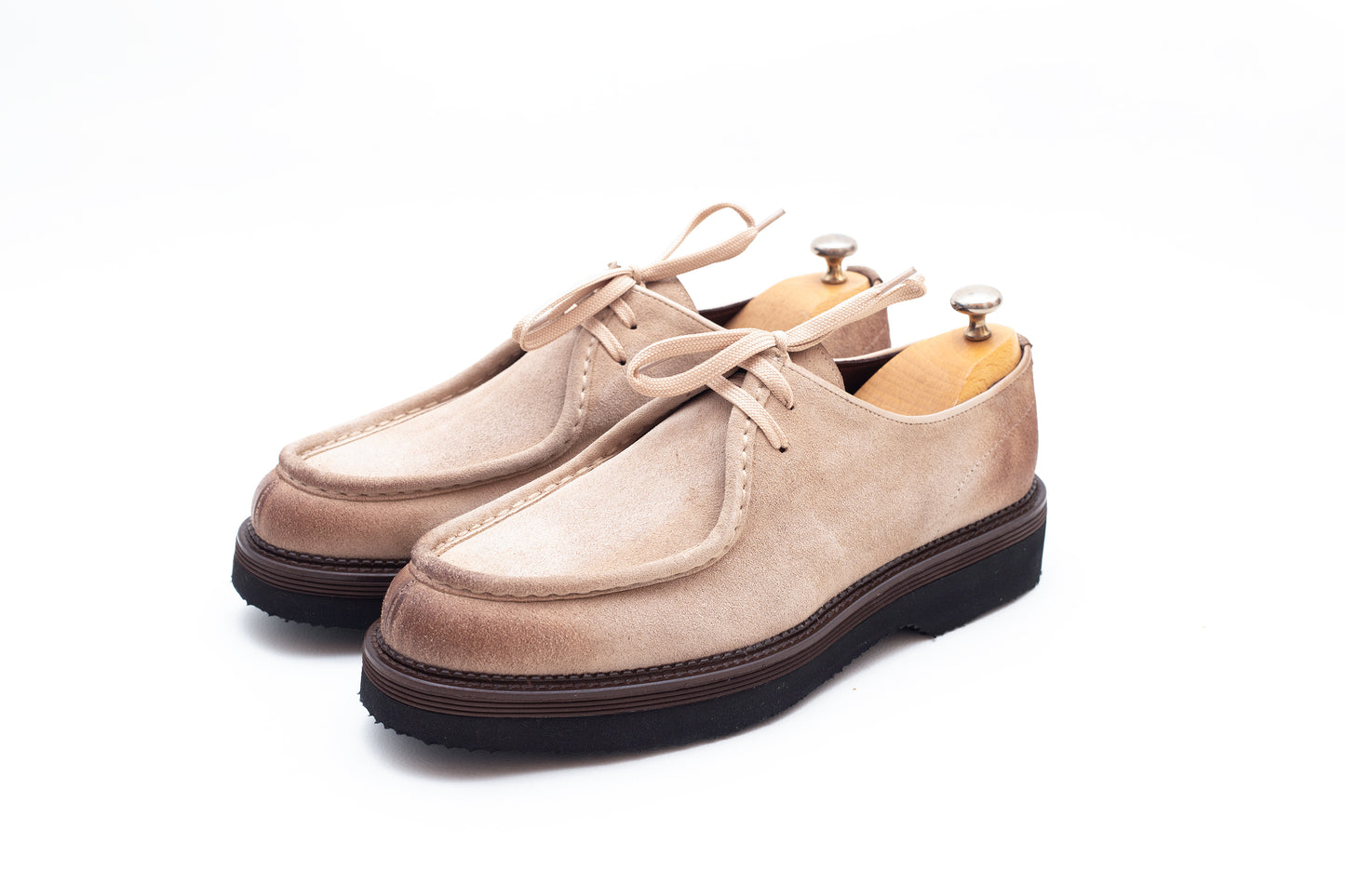 Voguish Wallabee Stone Nubuck Leather