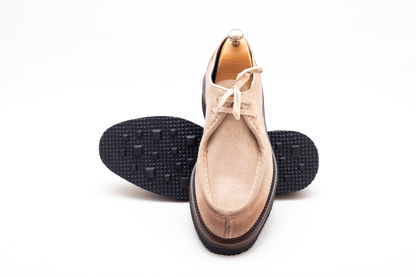 Voguish Wallabee Stone Nubuck Leather