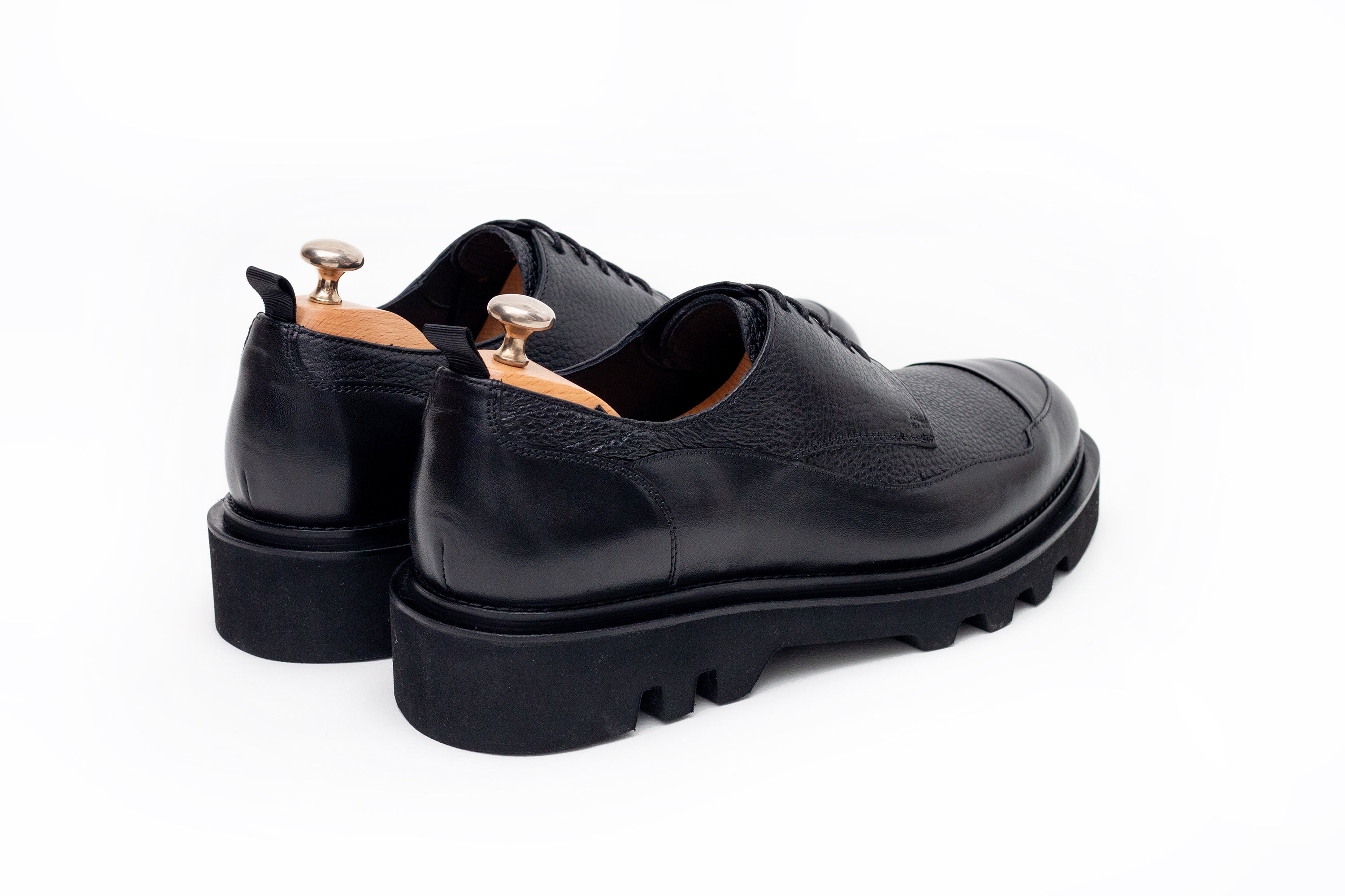 Grandeur Derby Lace up Black Shoe